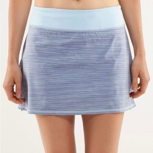 Lululemon Pace Setter Skirt Skort Caspian Blue - 8 Tall